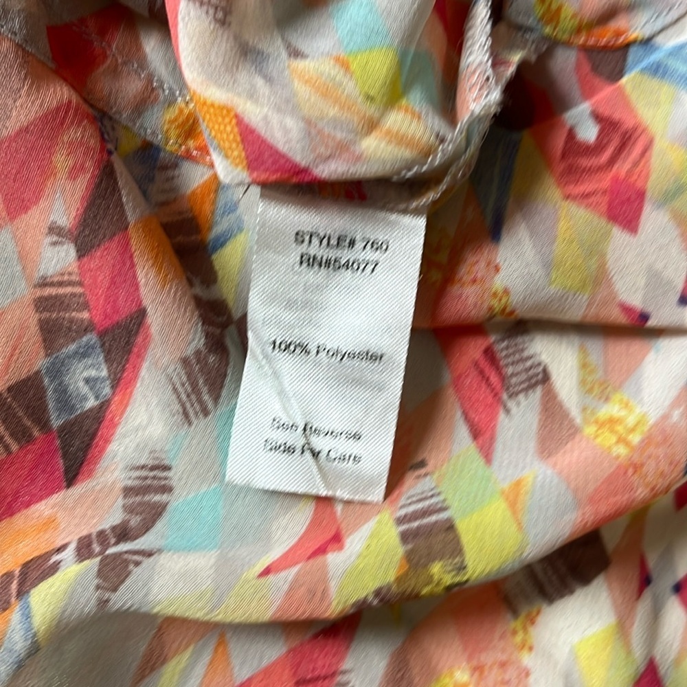 CAbi Sheer Geometric Aztec Button Down - Picture 4 of 8